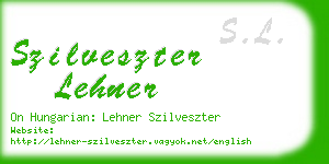 szilveszter lehner business card